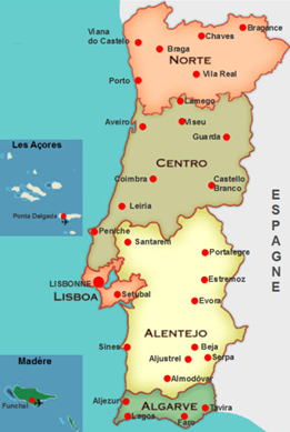 Portugal - Landkaart